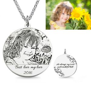 Personalized Signature Necklace with Photo