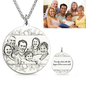 Personalized Motherhood Engraved Necklace Sterling Silver