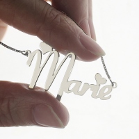 Personalized Girl's Name Necklace Sterling Silver
