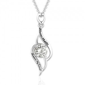 Personalized Birthstone Pendant Always My Sister Forever My Friend Necklace