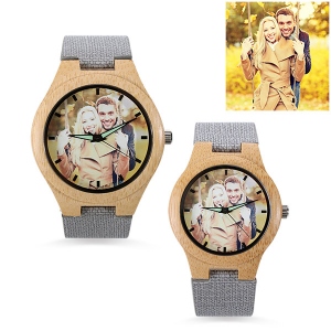 Personalized Photo Bamboo Wooden Watch